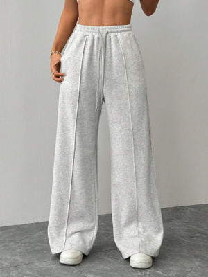 CLOTHINK India Solid Women Grey Track Pants