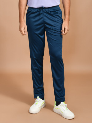 SKYKNIT Solid Men Blue Track Pants