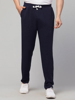 A V Sarees Solid Men Dark Blue Track Pants