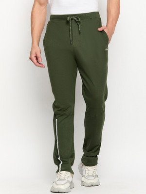 DUKE Solid Men Green Track Pants