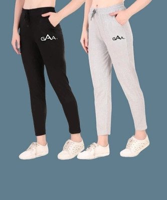 GAA Solid Women Black, Grey Track Pants