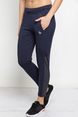 John Ally Solid Women Blue Track Pants