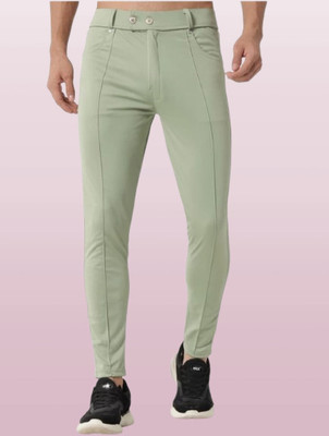 Nitya TrackP Solid Men Light Green Track Pants