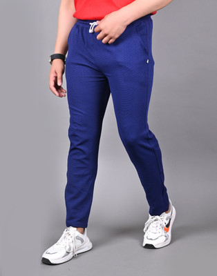 HouseOfCommon Solid Men Blue Track Pants