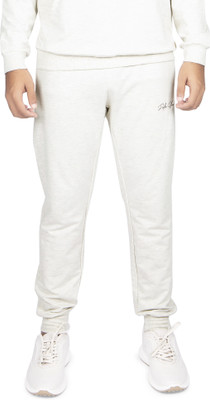 Palm Island Solid Men White Track Pants