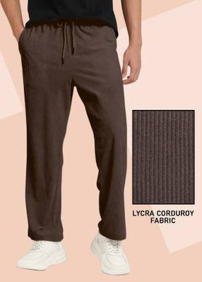 NIVEDANM Relaxed Men Brown Trousers