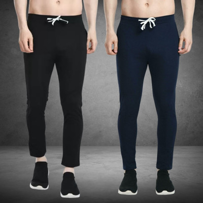 STYLERAGS Solid Men Black, Blue Track Pants