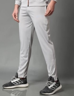 t dot Solid Men Silver Track Pants