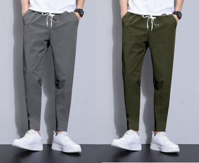 LALWANI COLLECTION Solid Men Grey, Green Track Pants