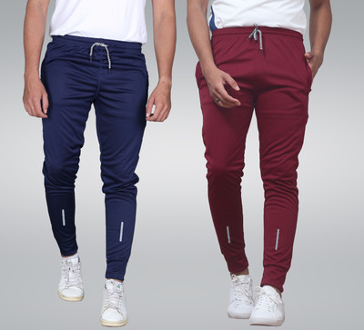 harmin enterprise Solid Men Dark Blue, Maroon Track Pants