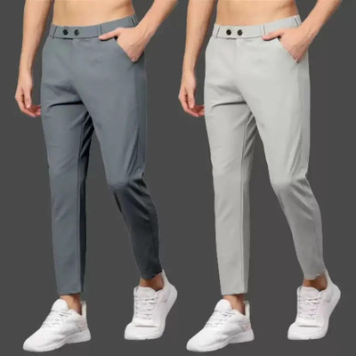 SUMITGARMENT Solid Men Grey, Grey Track Pants