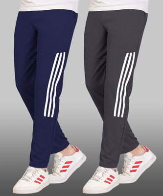 VTHREADS Striped Men Blue, Grey Track Pants