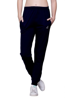 ELPIDA Solid Women Dark Blue Track Pants