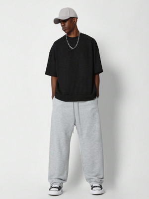 Dockstreet Solid Men Grey Track Pants