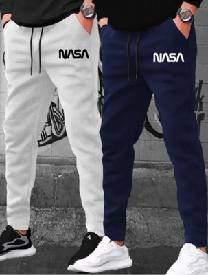 METRONAUT Solid Men Dark Blue, Grey Track Pants