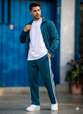 TurnLifestyle Solid Men & Women Light Blue Track Pants