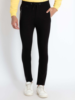Status Quo Printed Men Black Track Pants