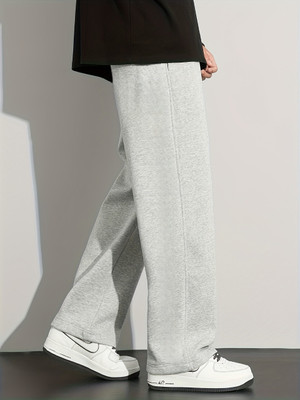 Daphne Maurier Solid Men Grey Track Pants