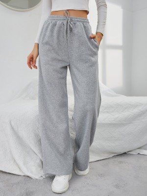 Dockstreet Solid Women Grey Track Pants