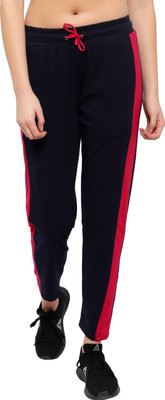 FASHA Solid Women Dark Blue Track Pants
