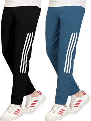 ICEPERA Striped Men Black, Dark Blue Track Pants