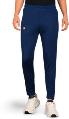 Qalm Brothers Solid Men Blue Track Pants