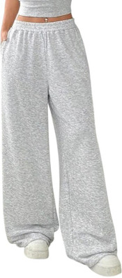 Dockstreet Solid Women Grey Track Pants