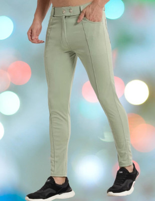 Nitya TrackP Solid Men Light Green Track Pants