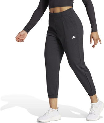 ADIDAS Solid Women Black Track Pants