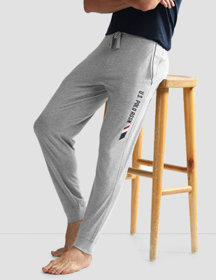 U.S. POLO ASSN. Printed Men Grey Track Pants
