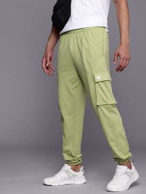 HRX by Hrithik Roshan Solid Men Green Track Pants