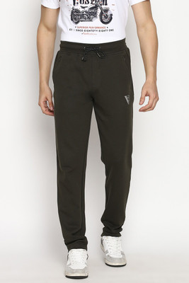 VAN HEUSEN Solid Men Green Track Pants