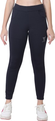 TYKUN Solid Women Dark Blue Track Pants