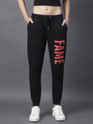 METRONAUT Solid Women Black Track Pants