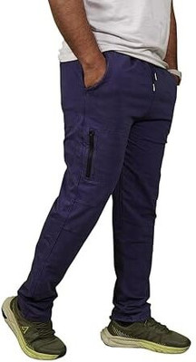 RED-FOST Solid Men Blue Track Pants