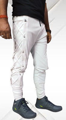 RusticBlooms Solid Men White Track Pants