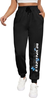 Tabadtod Printed Women Black Track Pants