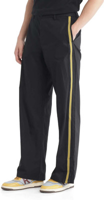 Rare Rabbit Solid Men Black Track Pants