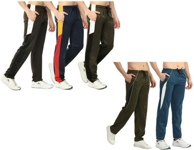 IndiWeaves Self Design Men Multicolor Track Pants