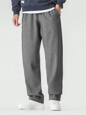 KOTTY Solid Men Grey Track Pants