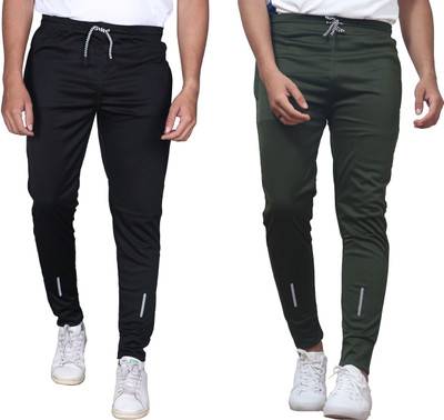 HouseOfCommon Striped Men Black, Green Track Pants
