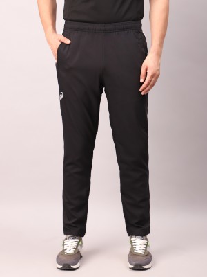 Asics Solid Men Black Track Pants