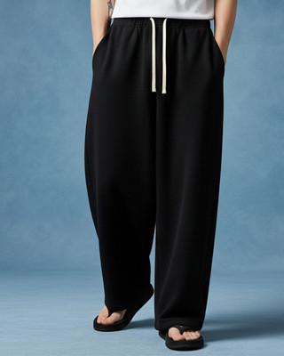 Cloth N Code Solid Men Black Track Pants