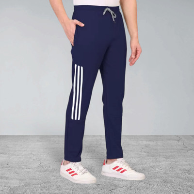 THE SARTHI FASHION Striped Men Blue Track Pants