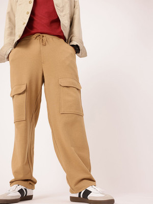 Kook N Keech Solid Men Brown Track Pants