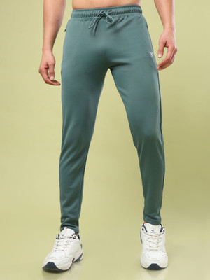 TECHNOSPORT Solid Men Green Track Pants