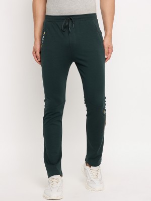 DUKE Solid Men Green Track Pants