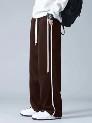 Leriya Fashion Solid Men Brown Track Pants