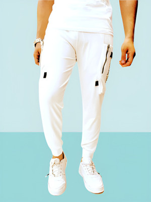 STYISH Printed Men White Track Pants