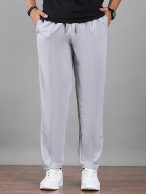 MACK JONNEY Solid Men Grey Track Pants